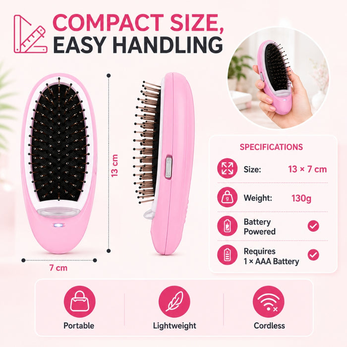 Battery Operated Hair Styling Comb and Scalp Massager