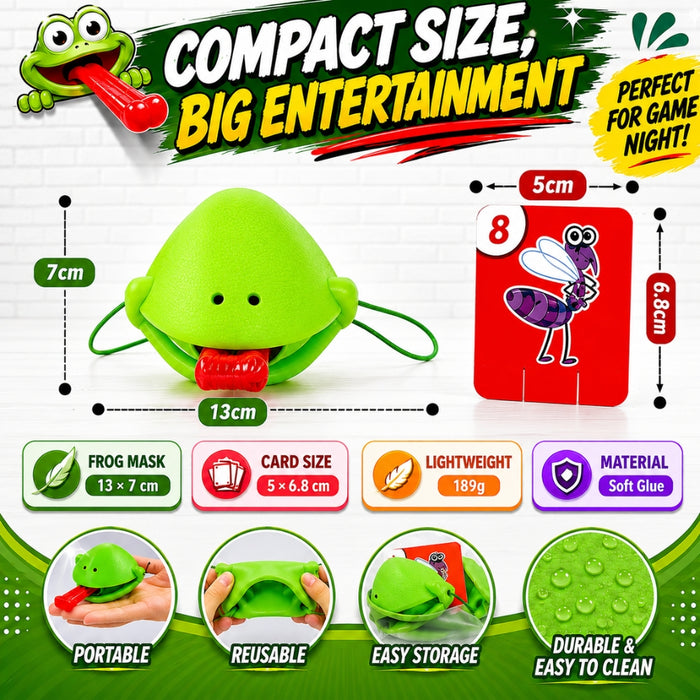 Frog Lizard Mask Wagging Tongue Card Party Game