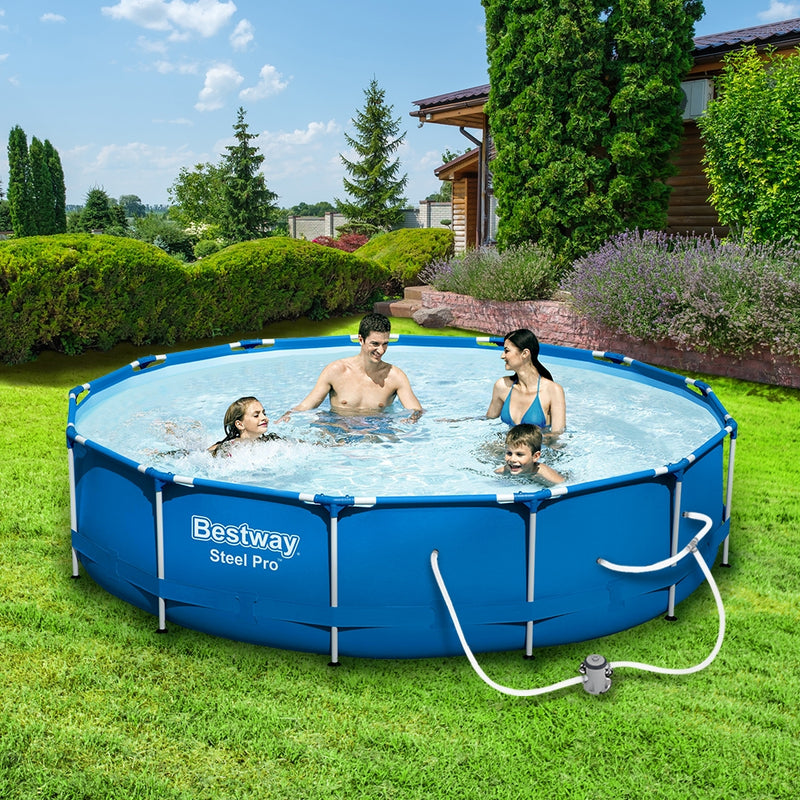 Bestway Steel Pro Circular Above Ground Swimming Pool with Pool Filter - 3.69M