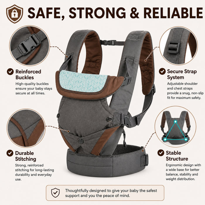 4-in-1 High-Quality Breathable Convertible Baby Infant Carrier