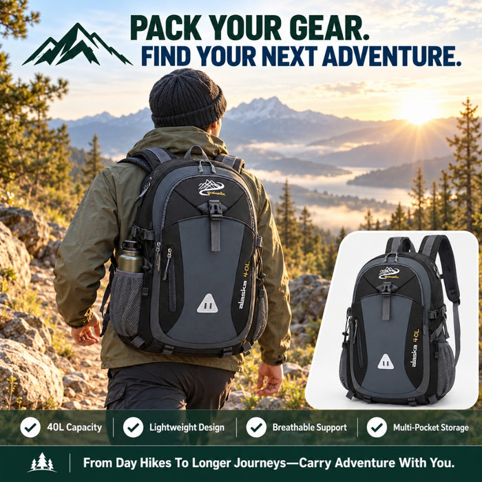 Large Capacity 40L Outdoor Travel Hiking Backpack Bag