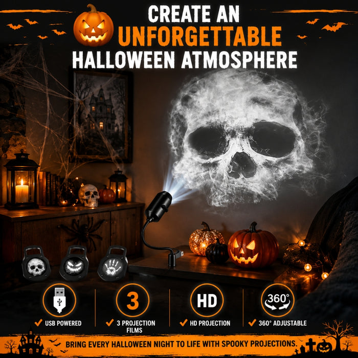 SpookyBeam USB Halloween Projection Light