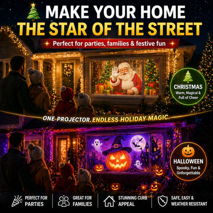 Christmas Halloween Laser Projector Mini Window Home Theatre Projector