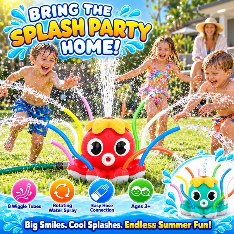 Octopus Wiggle Water Sprinkler – Kids Outdoor Splash Toy