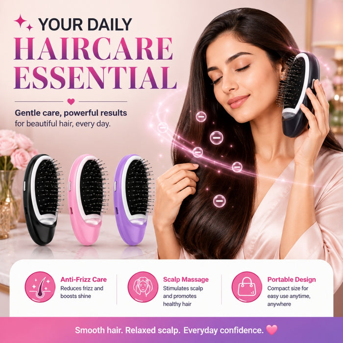Battery Operated Hair Styling Comb and Scalp Massager