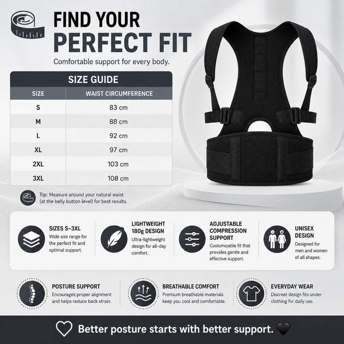 Magnetic Posture Corrector Back Support Brace