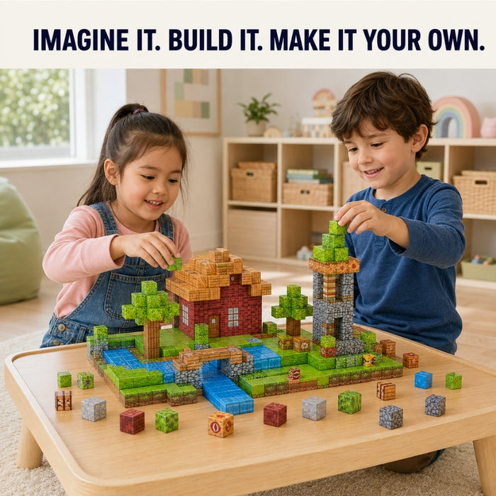 PixelCraft Magnetic Building Cubes – Random Assorted Set