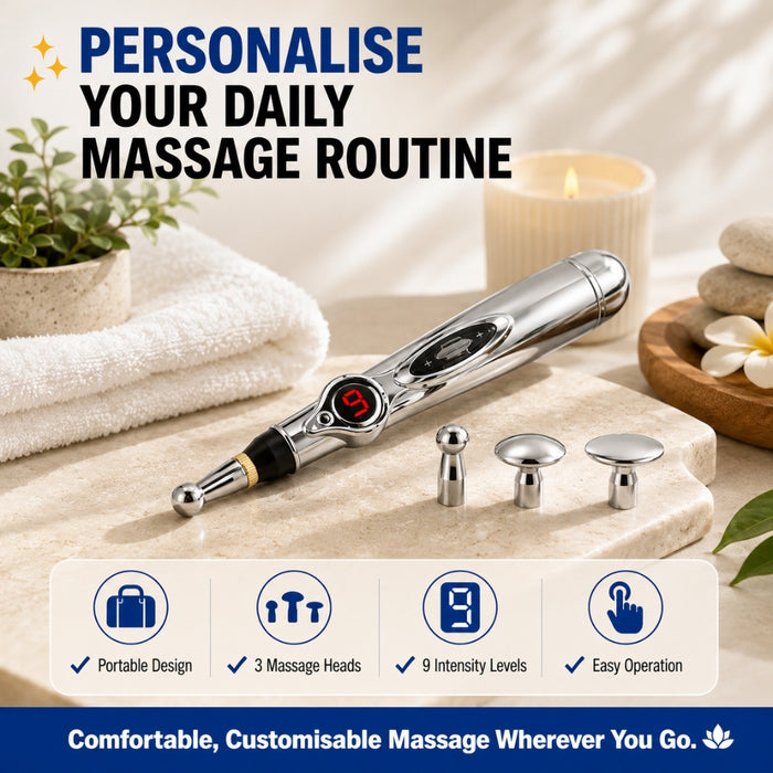 PulsePoint Electronic Massage Pen with 3 Massage Heads