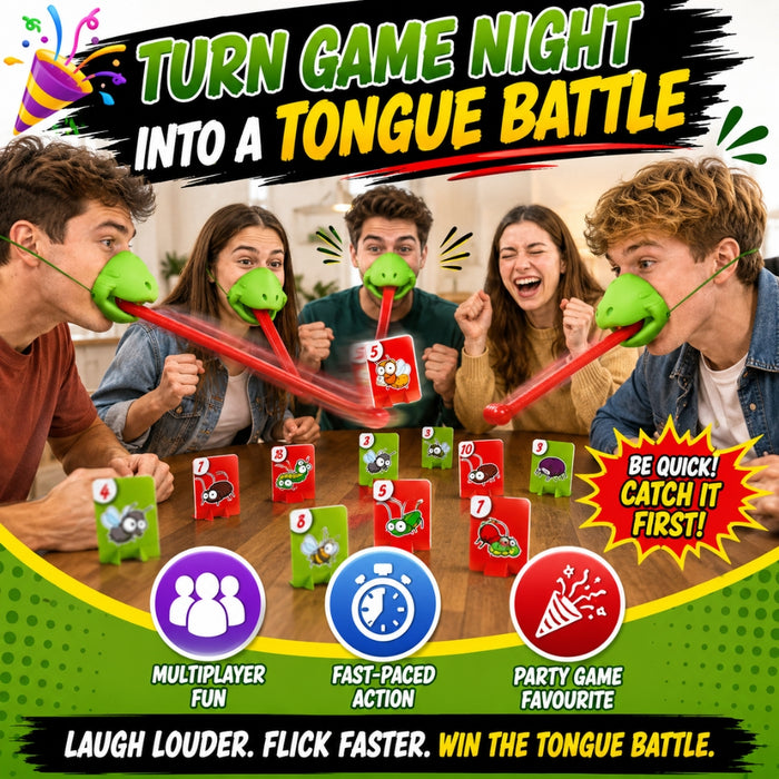 Frog Lizard Mask Wagging Tongue Card Party Game