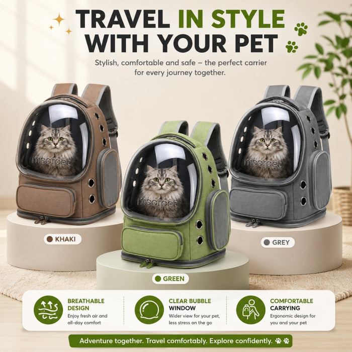 Breathable Cat Carrying Clear Bubble Backpack Carrier