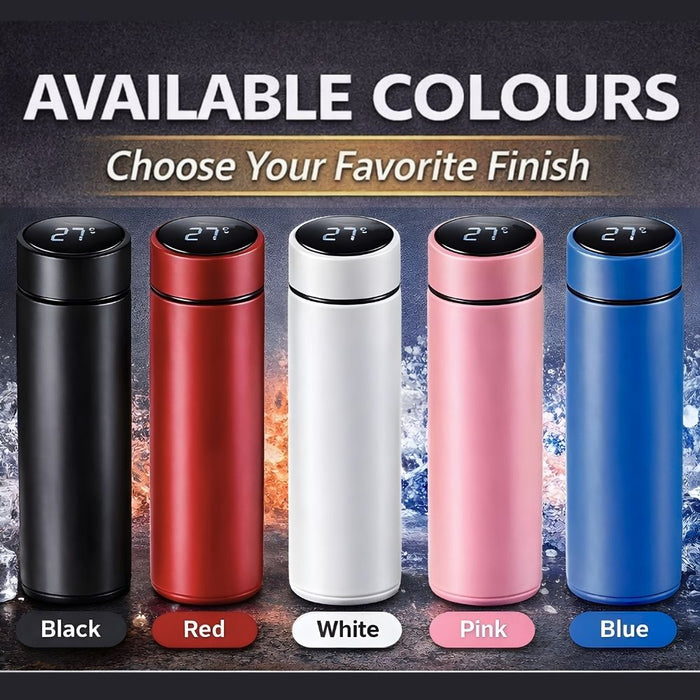 500ML Stainless Steel Insulated Hot and Cold Smart Water Bottle with Temperature LCD Display