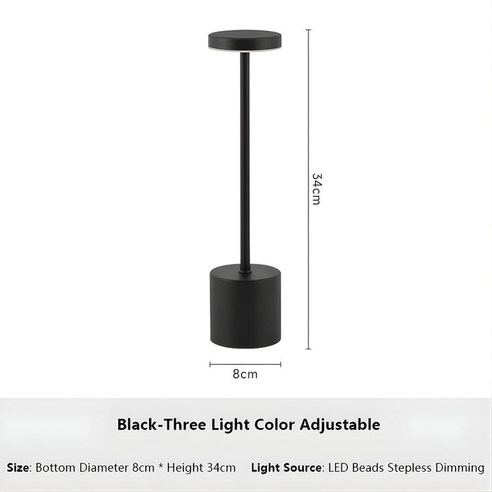 Rechargeable 3 Colors Adjustable Sensor LED Table Lamp