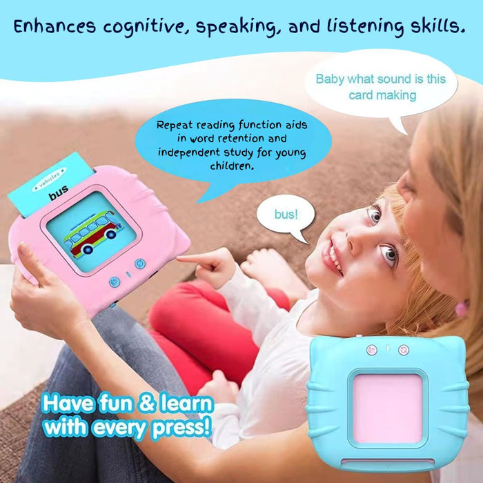 Audible Flash Cards Preschool Learning Machine - USB Rechargeable