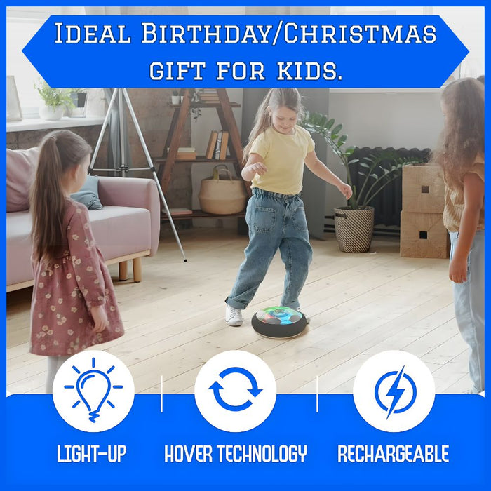 USB Rechargeable Floating Hover Soccer Ball Toy with Colorful LED Lights