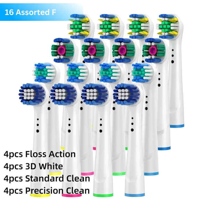 Electric Toothbrush Replacement Head Nozzle Packs for Oral B