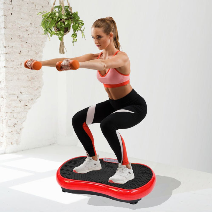 Vibration Plate Platform Body Shaper Home Gym Machine - Red