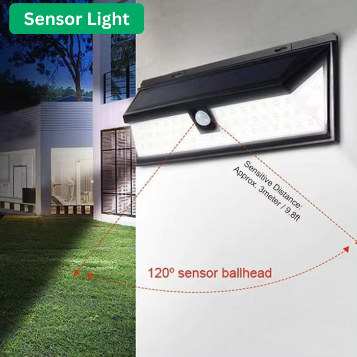 Large Weatherproof Solar Powered Motion Sensor 118-LED Lights