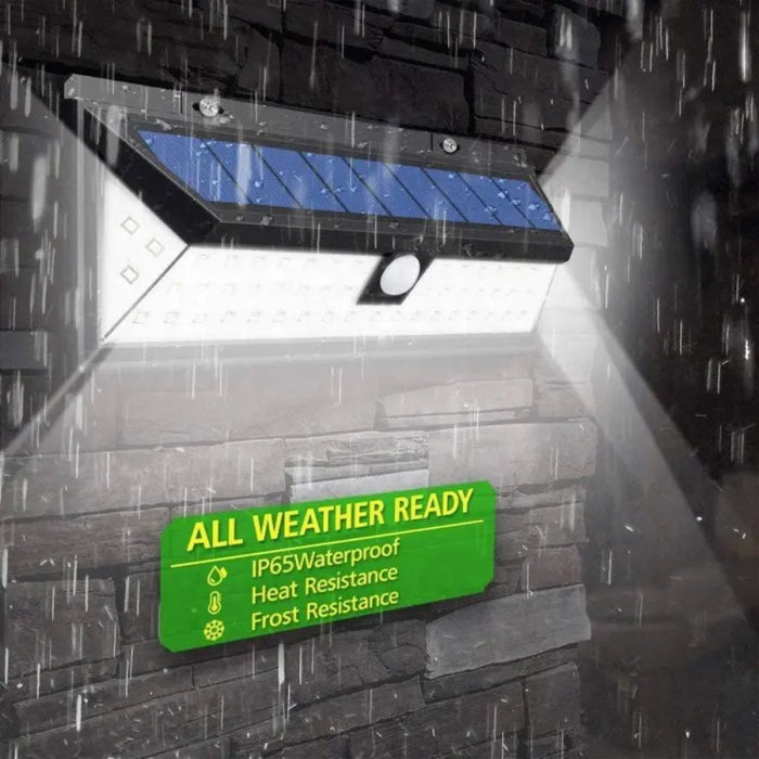 Large Size Weatherproof Wireless Solar Motion Sensor Wall Mounted Security 86-LED Light