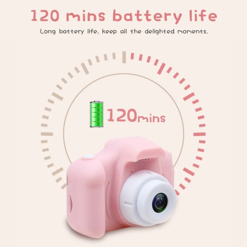 Mini Digital Kids HD 2 Inch Display Video and Still Camera in 3 Colors