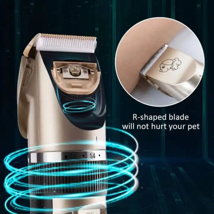 Low Noise Cordless USB Rechargeable Electric Pet Grooming Hair Shaver Clippers Set