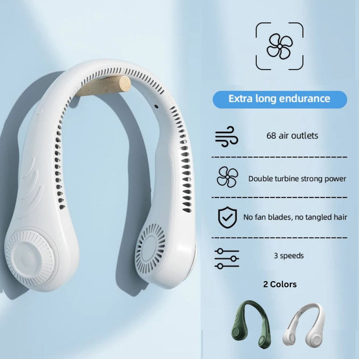Portable Handsfree Bladeless Rechargeable Hanging Neck Fan