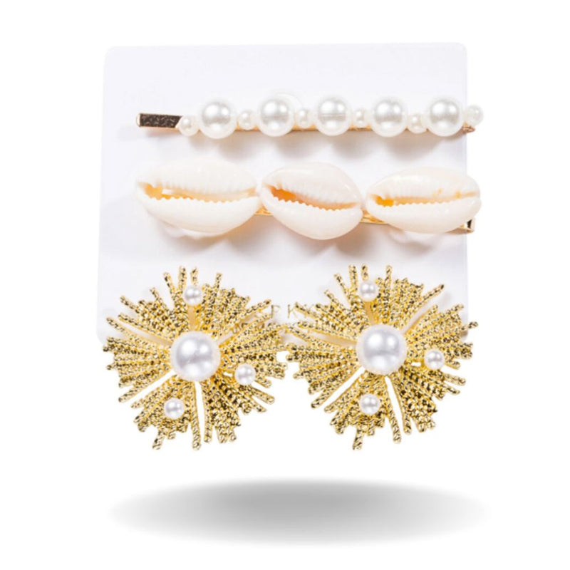 Ocean Series Accessory Set Hair Pin Hair Clip and Earrings Fashion Accessory and Jewelry