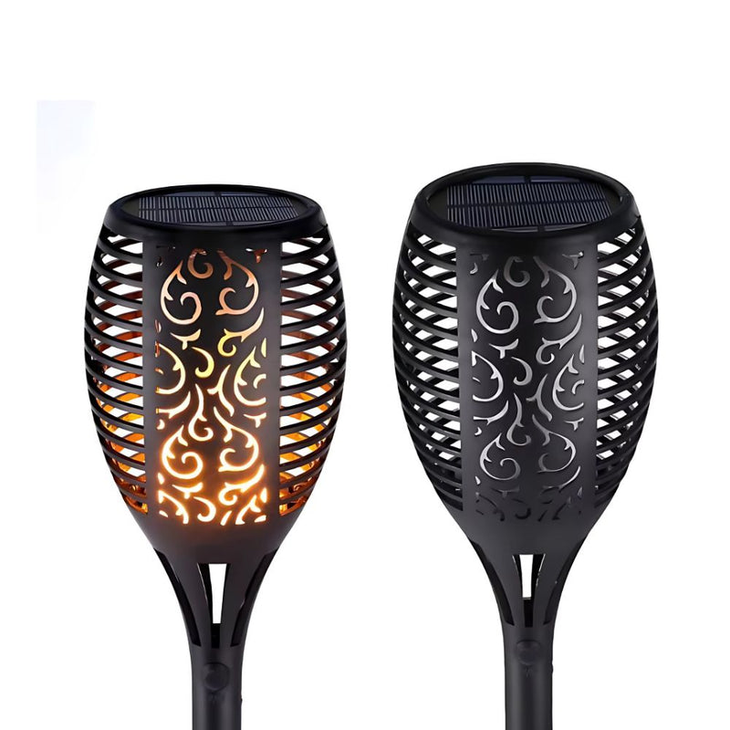 Solar-Powered Water Resistant  Flickering Torch Flame Outdoor Pathway Decorative Light in 33 or 51 LEDs