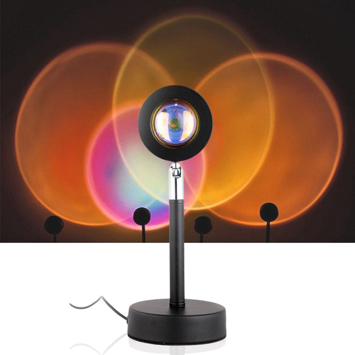 LED Sunset Sunlight and Rainbow Night Light Projector Lamp for Home Bedroom or Office