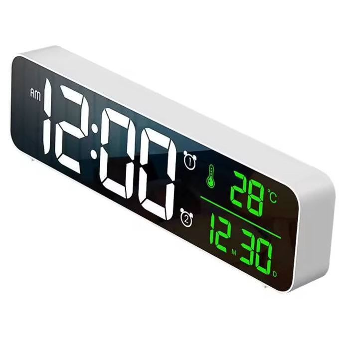 Large Screen Luminous LED USB Plug-in Digital Display Mirror Alarm Clock