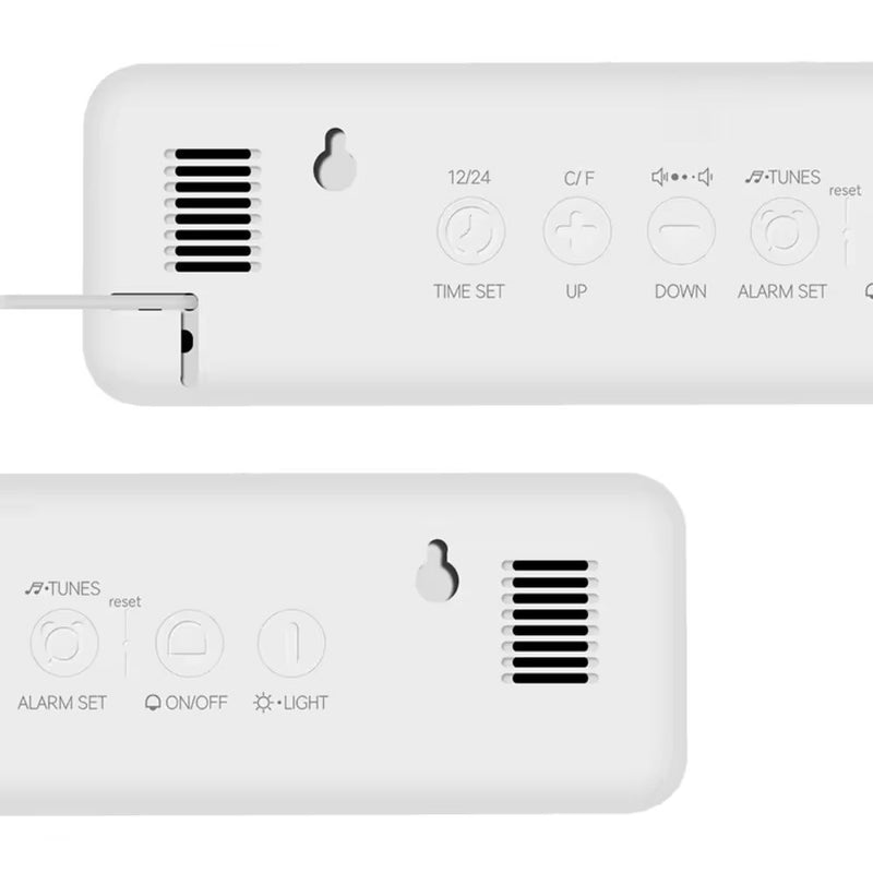 Large Screen Luminous LED USB Plug-in Digital Display Mirror Alarm Clock