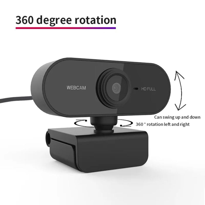 Full HD 1080P Plug and Play Computer Webcam with Microphone
