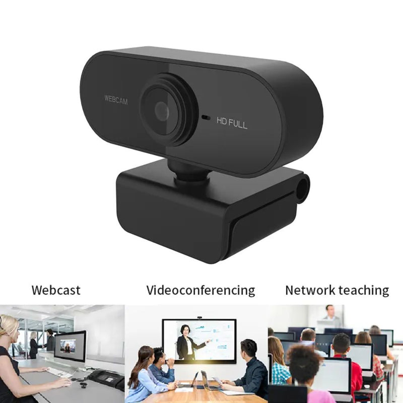 Full HD 1080P Plug and Play Computer Webcam with Microphone