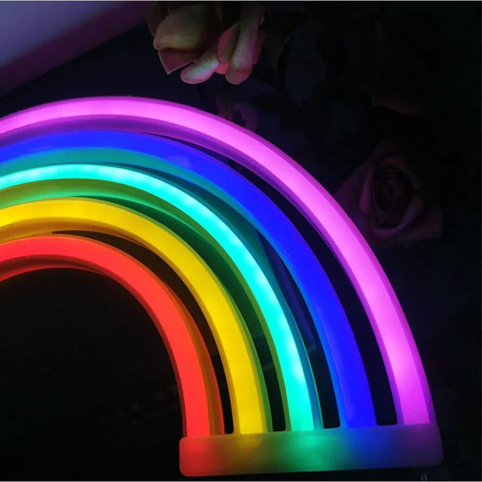 Neon Rainbow LED Lamp Signage Wall Decor - Dual Powered