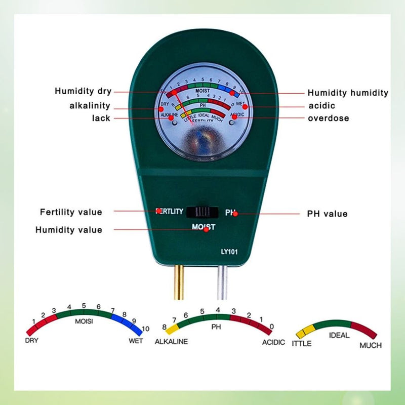 Plant Soil Moisture Detector PH Alkaline Tester