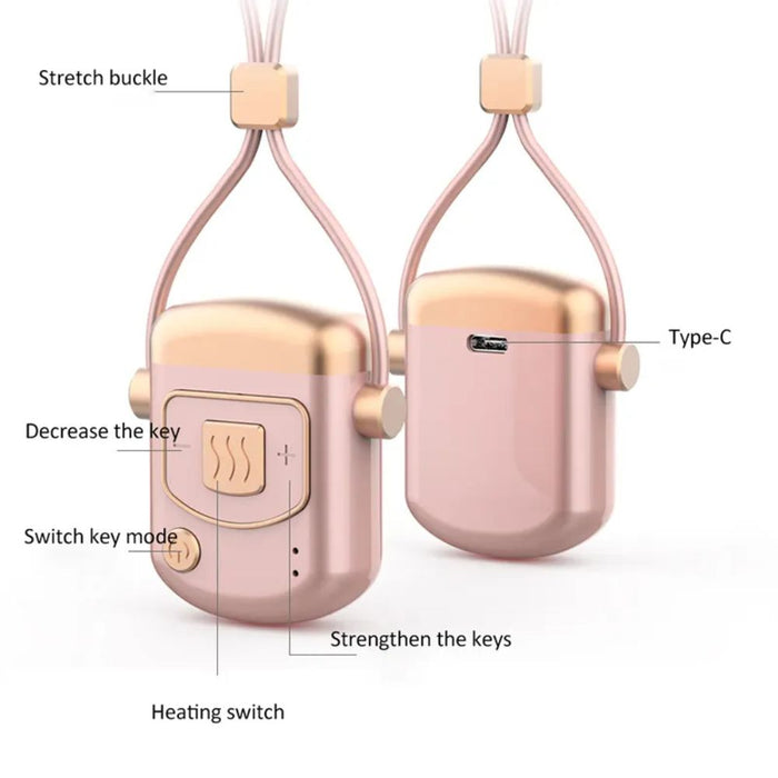 USB Rechargeable Mini Electric Pendant Neck Massager
