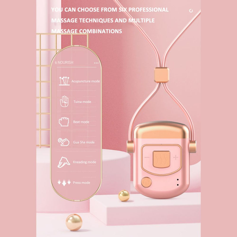 USB Rechargeable Mini Electric Pendant Neck Massager