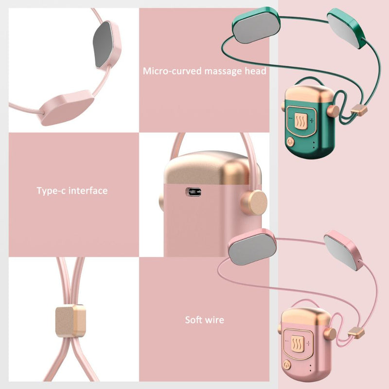 USB Rechargeable Mini Electric Pendant Neck Massager