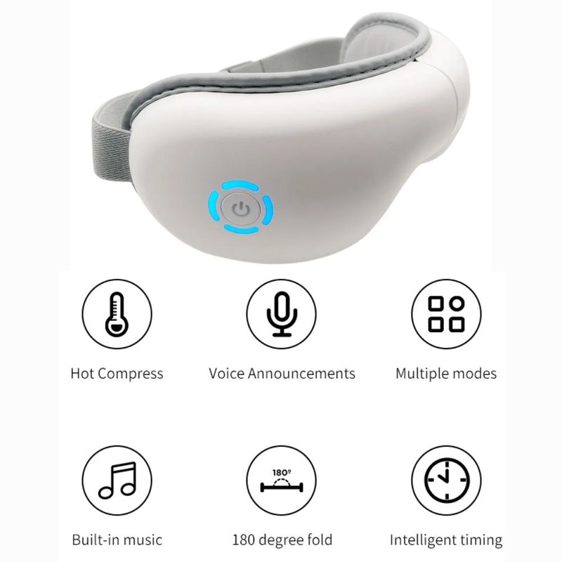 Heating and Vibrating Eye Mask Massager - USB Rechargeable