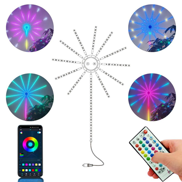 Remote Control Smart RGB LED Firework Strip Light - USB Powered