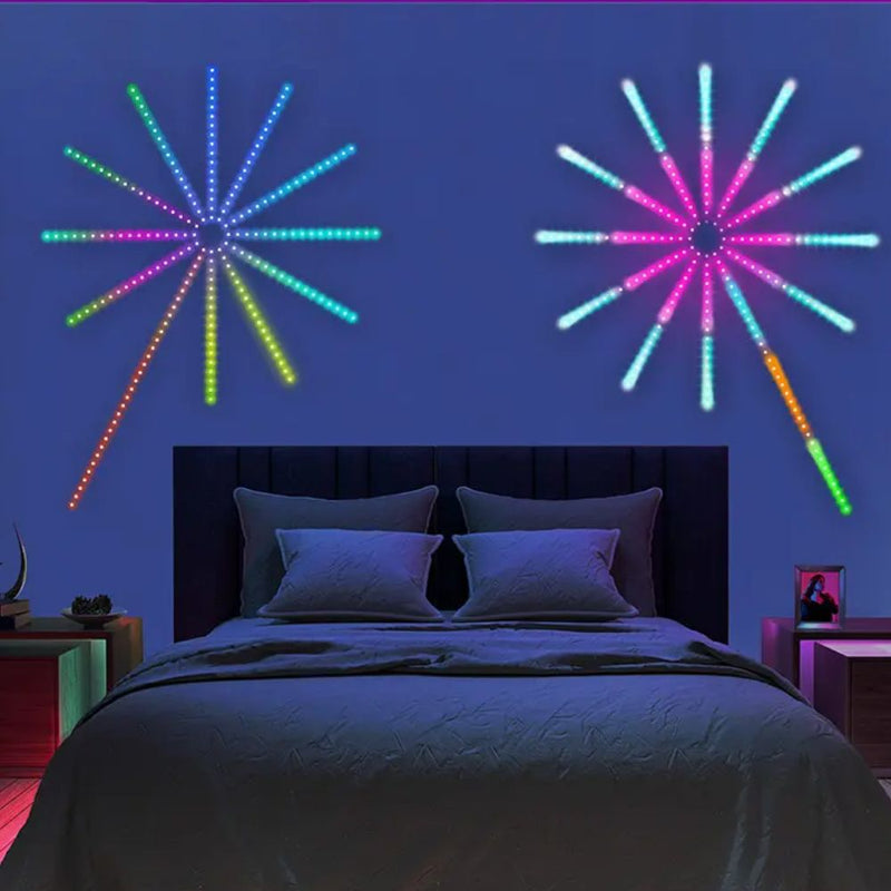 Remote Control Smart RGB LED Firework Strip Light - USB Powered