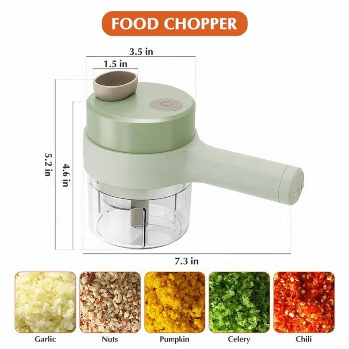 USB Rechargeable Multifunctional Vegetable and Food Cutter