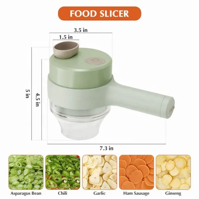 USB Rechargeable Multifunctional Vegetable and Food Cutter