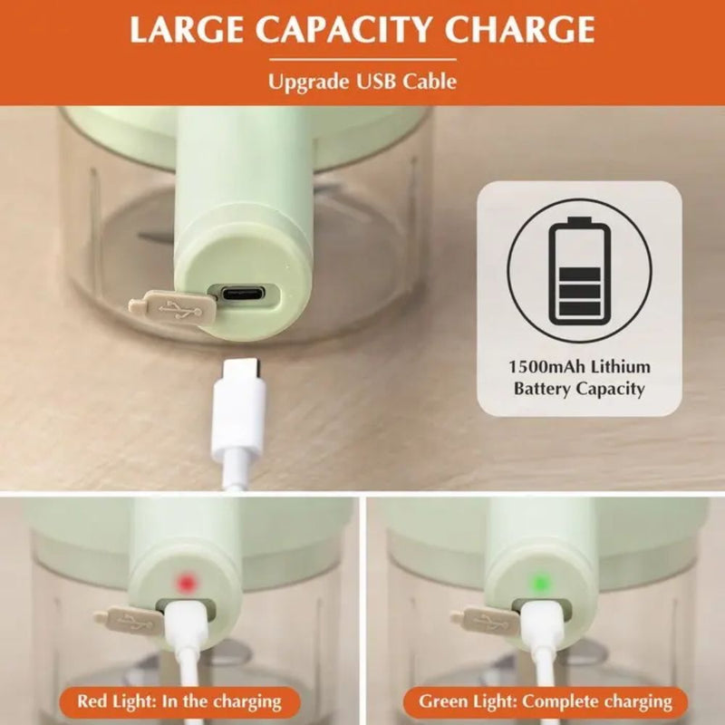 USB Rechargeable Multifunctional Vegetable and Food Cutter
