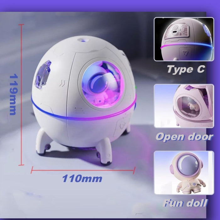 Space Capsule Bedroom Air Humidifier - Type C Rechargeable