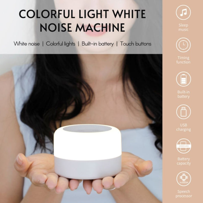 USB Rechargeable White Noise Machine with LED Lighting