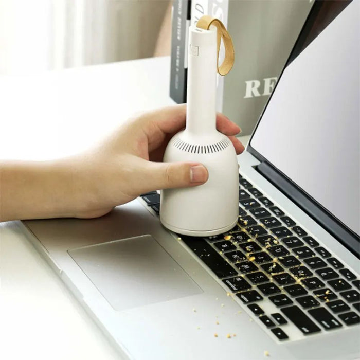 USB Rechargeable Handheld Portable Mini Desk Vacuum Cleaner with Hairball Trimmer