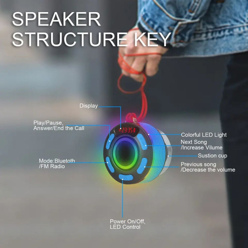 USB Rechargeable Portable Bluetooth Speaker with LED Display