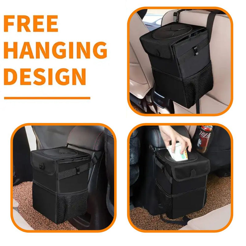Portable Hanging Trash Bag and Waste Bin for Car