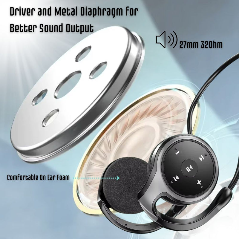 Comfort-Fit Wireless USB Charging On-Ear Headphones with Mic