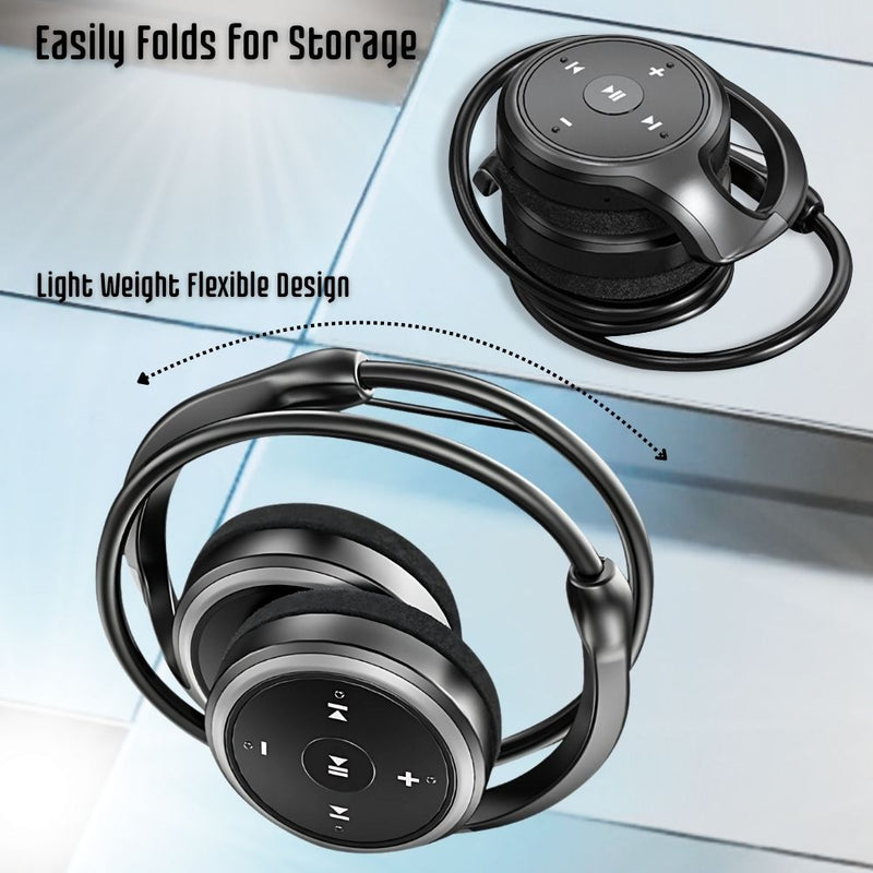 Comfort-Fit Wireless USB Charging On-Ear Headphones with Mic